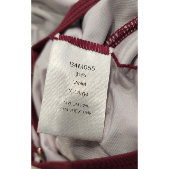 Torrid Underwire Long Mesh Overlay Swim Dress With Brief Violet XL - Picture 7 of 11